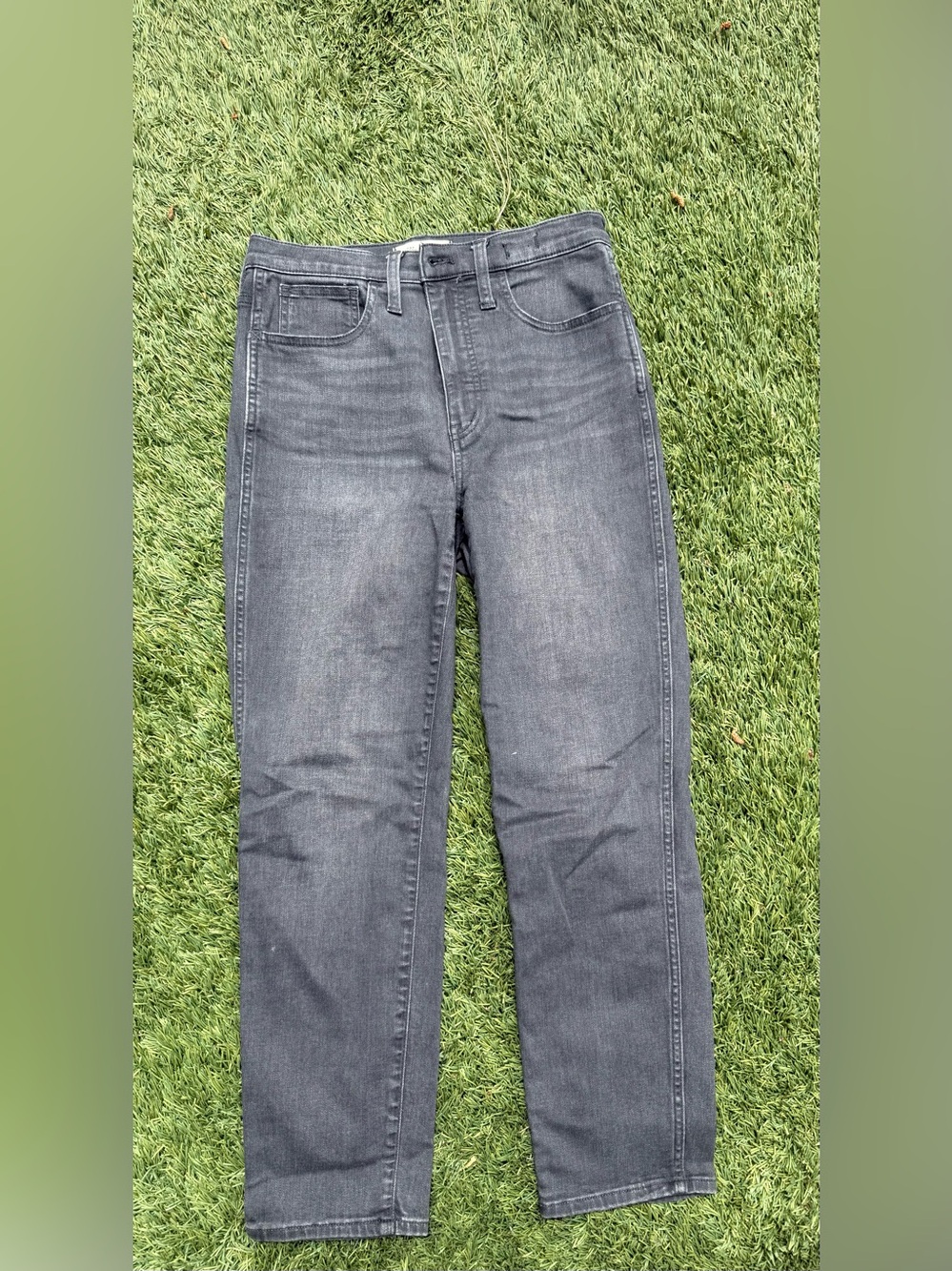 Madewell Gray Slim Straight Jeans